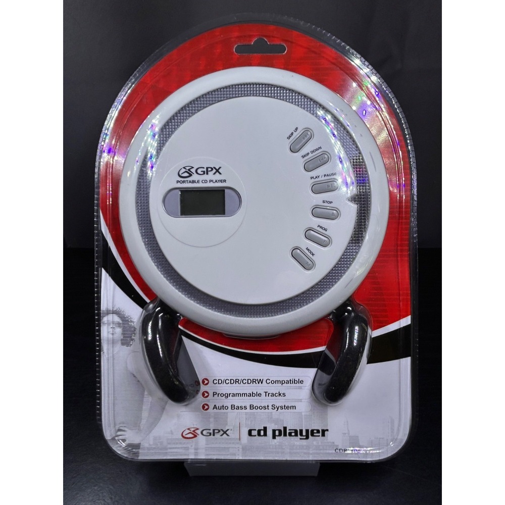 GPX CDP1805 Portable CD Player White Gray NEW FACTORY SEALED! CD/CDR/CDRW Player